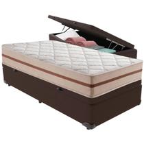 Cama Box Baú e Colchão Classic 26 cm Molas ensacadas Solteiro Anjos