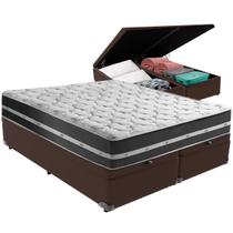 Cama Box Baú e Colchão Classic Preto Molas ensacadas Queen Anjos Cama Box Baú e Colchão Classic Preto Molas ensacadas Queen Anjos