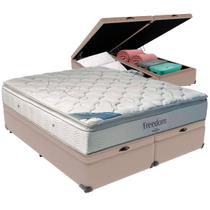 Cama Box Baú e Colchão Freedom Molas Ensacadas King Ortobom Cama Box Baú e Colchão Freedom Molas Ensacadas King Ortobom