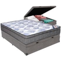 Cama Box Baú e Colchão ISO Superpocket Molas Ensacadas Casal Ortobom Cama Box Baú e Colchão ISO Superpocket Molas Ensacadas Casal Ortobom