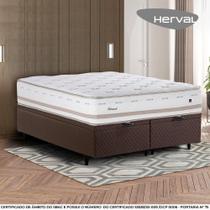 Cama Box Baú Herval Queen Irland, 79x158x198 cm, Molas Maxspring