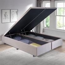 Cama Box Baú King 193cm X 203cm Bege