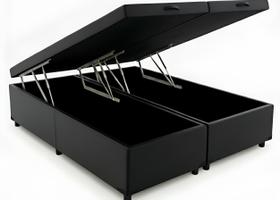 Cama Box Baú King Bipartido 96 Blindado Diversas Cores 193x203x42