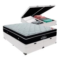 Cama Box Baú King Branco + Colchão Elegant Molas Ensacadas Ortobom Cama Box Baú King Branco + Colchão Elegant Molas Ensacadas Ortobom