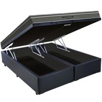 Cama Box Baú King Bravus + Colchão Ibiza D33 Molas Superlastic 193x203x60cm Várias Cores - VPRIME Cama Box Baú King Bravus + Colchão Ibiza D33 Molas Superlastic 193x203x60cm Várias Cores - VPRIME