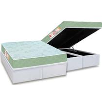 Cama Box Baú King: Colchão Espuma D33 Castor Sleep Max Duplo + Base CRC Courano White(193x203) Cama Box Baú King: Colchão Espuma D33 Castor Sleep Max Duplo + Base CRC Courano White(193x203)