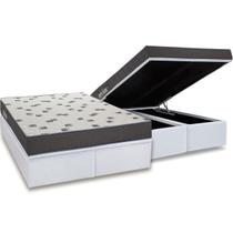 Cama Box Baú King: Colchão Espuma D33 Ortobom Light Saúde + Base CRC Courano White (186x198) Cama Box Baú King: Colchão Espuma D33 Ortobom Light Saúde + Base CRC Courano White (186x198)