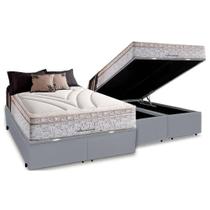 Cama Box Baú King + Colchão Herval American Molas Maxspring 193x203x76