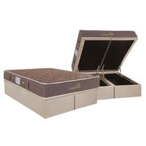 Cama Box Baú King: Colchão Molas Bonnel Herval Suite Master + Base CRC Suede Clean(193x203) Cama Box Baú King: Colchão Molas Bonnel Herval Suite Master + Base CRC Suede Clean(193x203)