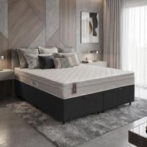 Cama Box Baú King + Colchão Molas Ensacadas D26 - Nero Master (193x203x60) - Hellen Cama Box Baú King + Colchão Molas Ensacadas D26 - Nero Master (193x203x60) - Hellen