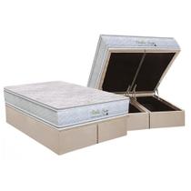 Cama Box Baú King: Colchão Molas Ensacadas Orthoflex Starflex Dream New + Base CRC Suede Clean (193x203) Cama Box Baú King: Colchão Molas Ensacadas Orthoflex Starflex Dream New + Base CRC Suede Clean (193x203)