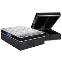 Cama Box Baú King: Colchão Molas Ensacadas Probel D23 Guarda Costas Super Resistente + Base CRC Suede Gray (193x203) Cama Box Baú King: Colchão Molas Ensacadas Probel D23 Guarda Costas Super Resistente + Base CRC Suede Gray (193x203)