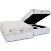 Cama Box Baú King: Colchão Molas Ensacadas Sealy MasterPocket Miami + Base CRC Courano White(193x203)