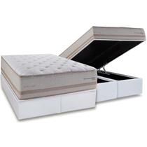 Cama Box Baú King: Colchão Molas MasterPocket Ensacadas Herval C1740 + Base CRC Linhão White (193x203) Cama Box Baú King: Colchão Molas MasterPocket Ensacadas Herval C1740 + Base CRC Linhão White (193x203)