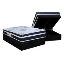 Cama Box Baú King: Colchão Molas MasterPocket Ensacadas Paropas Basic Black + Base CRC Suede Black (193x203) Cama Box Baú King: Colchão Molas MasterPocket Ensacadas Paropas Basic Black + Base CRC Suede Black (193x203)