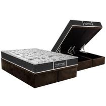 Cama Box Baú King: Colchão Molas MasterPocket Ensacadas Probel Prolastic ProDormir Sleep + Base CRC Suede Brown (193x203) Cama Box Baú King: Colchão Molas MasterPocket Ensacadas Probel Prolastic ProDormir Sleep + Base CRC Suede Brown (193x203)