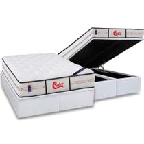 Cama Box Baú King: Colchão Molas Pocket Ensacadas Castor Gold Star Vitagel Classic + Base CRC Courano White (193x203) Cama Box Baú King: Colchão Molas Pocket Ensacadas Castor Gold Star Vitagel Classic + Base CRC Courano White (193x203)