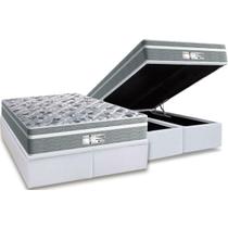 Cama Box Baú King: Colchão Molas Probel MasterPocket Ensacadas ProDormir Evolution + Base CRC Courano White(193x203) Cama Box Baú King: Colchão Molas Probel MasterPocket Ensacadas ProDormir Evolution + Base CRC Courano White(193x203)