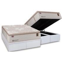 Cama Box Baú King: Colchão Molas Sealy LFK Sealy Royal Comfort Plus + Base CRC Courano White(193x203)
