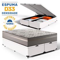 Cama Box Baú King com Colchão de Espuma D33 Millenium One Face