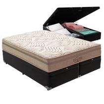 Cama Box Baú King e Colchão Los Angeles Molas V-Store Cama Box Baú King e Colchão Los Angeles Molas V-Store