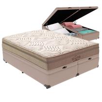 Cama Box Baú King e Colchão Los Angeles Molas V-tech