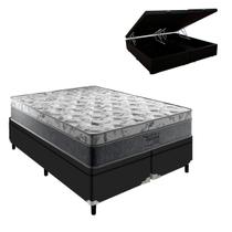 Cama Box Baú King Preto Palermo Molas Ensacadas Portobel