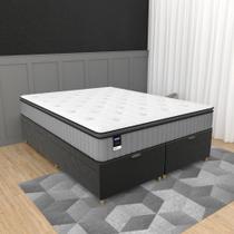 Cama Box Baú King Size 193cm Molas Ensacadas Tower JWS Hf V25 Gazin