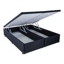 Cama Box Baú King Size Br Mega Tecido Black - 178x198