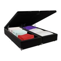 Cama Box Baú King Suede Preto