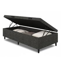 Cama Box Baú Lateral Linho Padrão 41cm X 96cm Classic