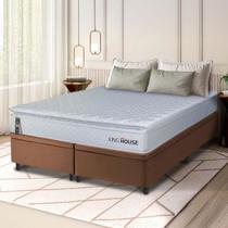Cama Box Baú Luanda Espuma D28 Queen 158x198 King House Cama Box Baú Luanda Espuma D28 Queen 158x198 King House