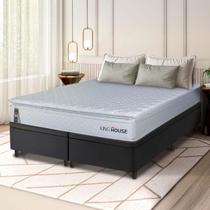 Cama Box Baú Luanda Espuma D28 Queen 158x198 King House Cama Box Baú Luanda Espuma D28 Queen 158x198 King House