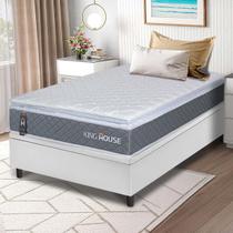 Cama Box Baú Luanda Espuma D28 Solteiro 88x188 King House Cama Box Baú Luanda Espuma D28 Solteiro 88x188 King House
