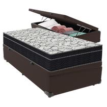 Cama Box Baú Marrom e Colchão Airtech 150 Espuma D45 Solteiro Ortobom Cama Box Baú Marrom e Colchão Airtech 150 Espuma D45 Solteiro Ortobom
