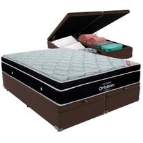 Cama Box Baú Marrom e Colchão Elegant Molas Ensacadas Queen Ortobom Cama Box Baú Marrom e Colchão Elegant Molas Ensacadas Queen Ortobom