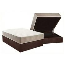 Cama Box Baú NOVO + Colchão Ortopédico Kappesberg D33 Anatômico Carmine + Base CRC Corano Brown Cama Box Baú NOVO + Colchão Ortopédico Kappesberg D33 Anatômico Carmine + Base CRC Corano Brown