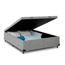 Cama Box Baú Organizadora Casal Suede 37x138x188