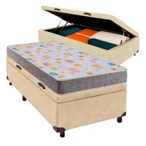 Cama Box Bau Perola Solteiro + Colchão D20 Cama Box Bau Perola Solteiro + Colchão D20