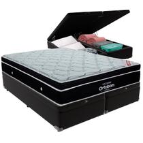 Cama Box Baú Preto e Colchão Elegant Molas Ensacadas Queen Ortobom Cama Box Baú Preto e Colchão Elegant Molas Ensacadas Queen Ortobom