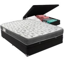 Cama Box Baú Preto e Colchão ISO100 Espuma D33 Viúvo Ortobom Cama Box Baú Preto e Colchão ISO100 Espuma D33 Viúvo Ortobom