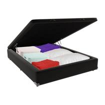 Cama Box Baú Preto Kazamix 128x188x37