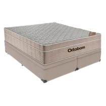 Cama Box Baú Queen Bege Camurça + Colchão De Molas Ensacadas Airtech - 158x198x64