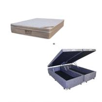 Cama Box Baú Queen Bipartido 158 Suede Cinza Com Colchão Ortobom Airtech Spring Pocket D26 Bege 70x158x198 Cama Box Baú Queen Bipartido 158 Suede Cinza Com Colchão Ortobom Airtech Spring Pocket D26 Bege 70x158x198