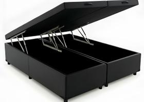 Cama Box Baú Queen Bipartido 79 Blindado Diversas Cores 158x198x42