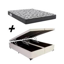 Cama Box Baú Queen Bipartido Branco Colchão ISO 100 D33 - Ortobom