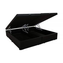 Cama Box Baú Queen Bipartido Suede 44x158x198