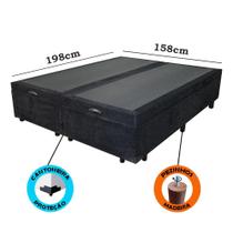 Cama Box Baú Queen Blindado Com Pistão A Gás