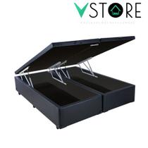 Cama Box Baú Queen Bravus 158x198x38cm Várias Cores - Vstore - V-STORE