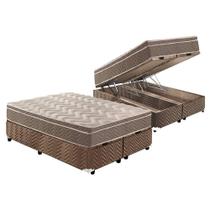 Cama Box Baú Queen: Colchão Anatômico Paropas D33 / EP Confort Ultra Firme + Base CRC Suede Brown(158x198) Cama Box Baú Queen: Colchão Anatômico Paropas D33 / EP Confort Ultra Firme + Base CRC Suede Brown(158x198)